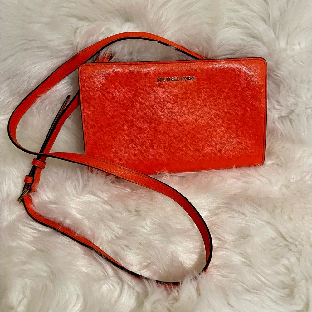 🎃Michael Kors Saffino Leather Crossbody